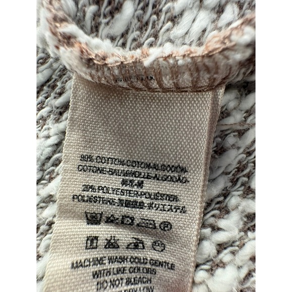 Free People Mauve Marled Knit Draped Open Front Cardigan Zipper Cuffs Small S/P - Picture 8 of 10